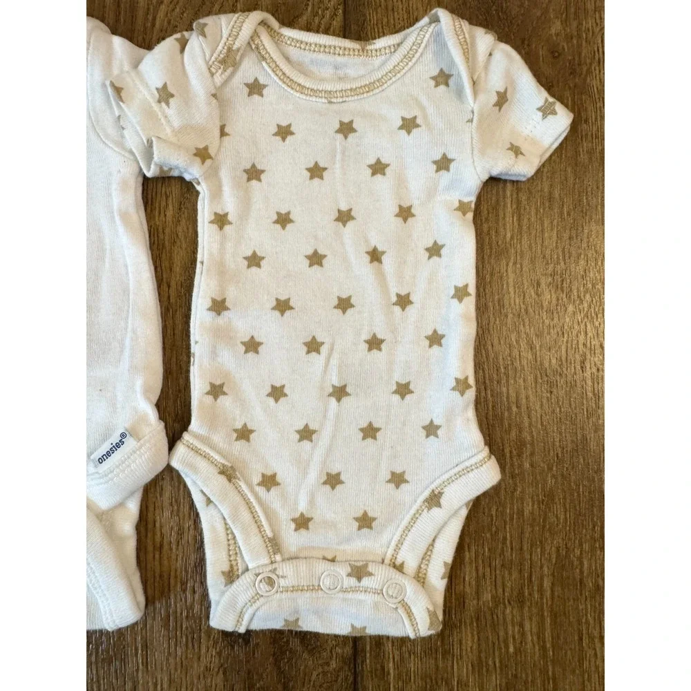 Gerber Baby Boy Preemie Bodysuits Short Sleeve Camouflage Tee Clothes Lot Reborn
